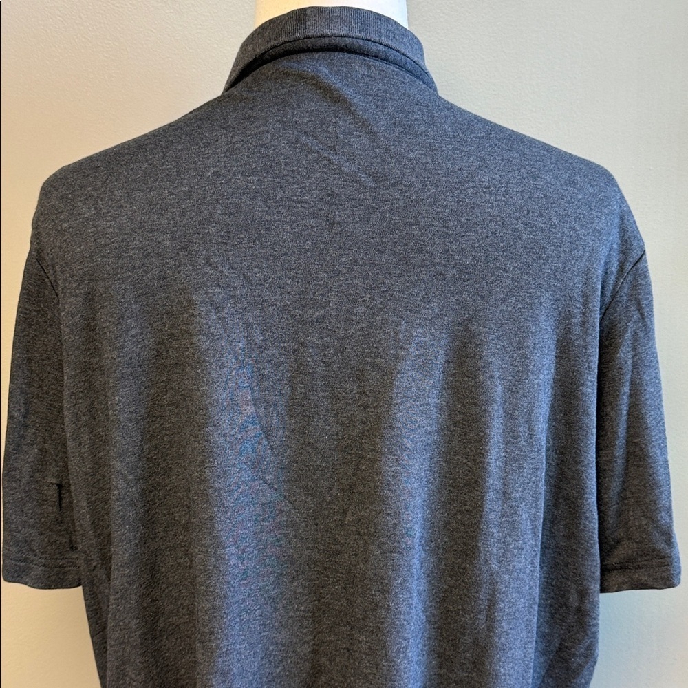Lands’ End Polo Shirt XL Gray 100% Cotton Short Sleeve Pocket EUC - Picture 5 of 7